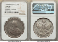 Anna Rouble 1740-CПБ VF Details (Cleaned) NGC, St. Petersburg mint, KM204, Bit-241. Mint letters below bust. Two stars at bottom. Light porosity, with...