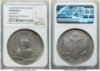 Elizabeth Rouble 1742-CПБ VF Details (Cleaned) NGC, St. Petersburg mint, KM-C19b.3, Bit-243. C.П.Б below bust. Overstruck on earlier Rouble. Light scr...