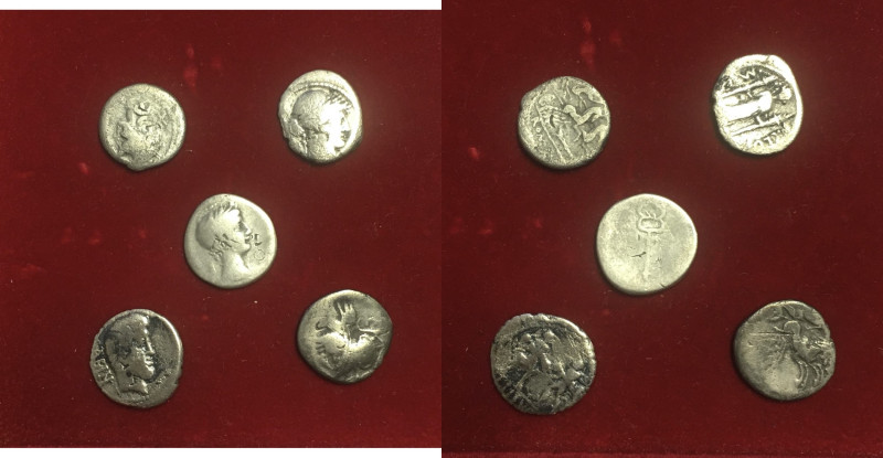 Lotto di cinque denari repubblicani, resto di collezione
D-MB