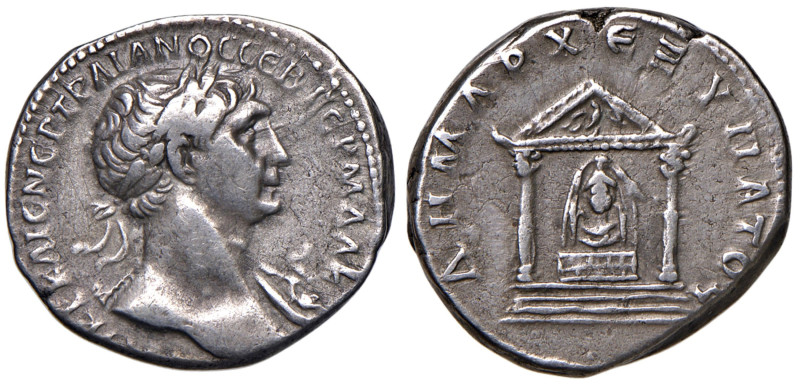 Traiano (98-117) Tridracma di Bostra in Arabia Petrea - Testa laureata a d. - R/...