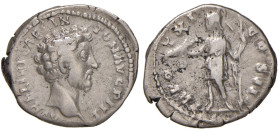 Marco Aurelio (161-180) Denario - Testa a d. - R/ La Virtù stante a s. - RIC 473 AG (g 2,63)
BB