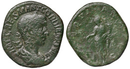 Gordiano III (238-244) Sesterzio - Busto laureato a d. - R/ L’Equità stante a s. - RIC 286a AE (g 13,76)
MB