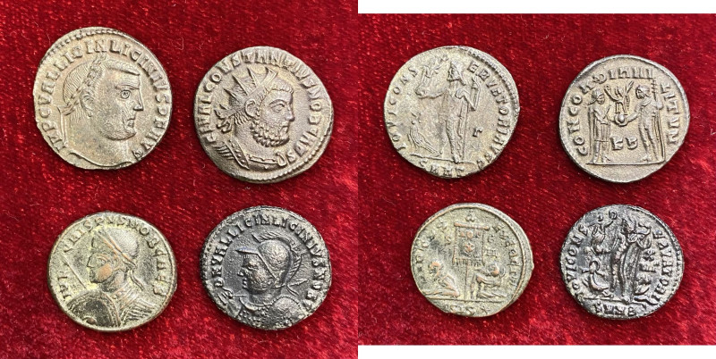 Lotto di quattro bronzetti romani da classificare come da foto. Non si accettano...