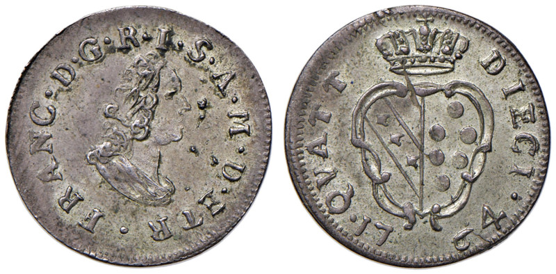 FIRENZE Francesco II di Lorena (1737-1765) 10 Quattrini 1764 - MIR 366/3 MI (g 2...