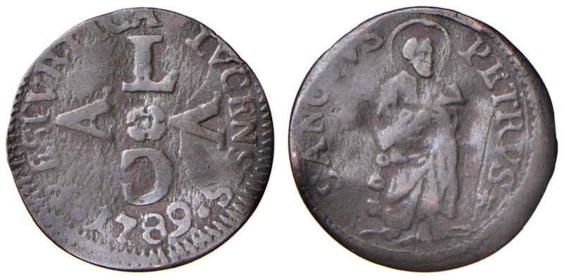 LUCCA Repubblica - Duetto 1789 - MIR 243/5 AE (g 1,01) Piegatura del tondello
B...