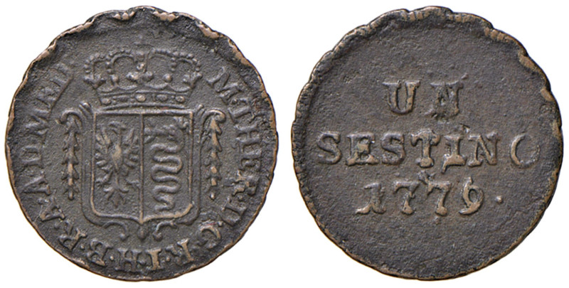 MILANO Maria Teresa (1740-1780) Sestino 1779 - MIR 443/2 CU (g 1,11) R
BB