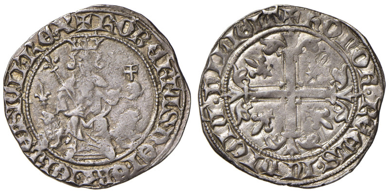 NAPOLI Roberto d’Angiò (1309-1343) Gigliato con giglio nel campo del D/ - MIR 28...