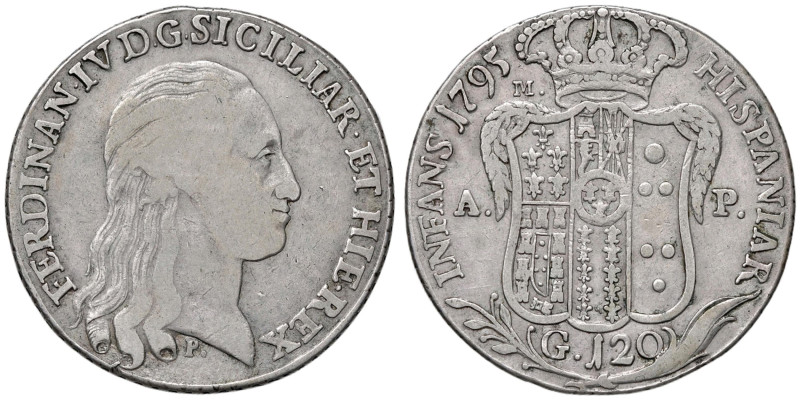 NAPOLI Ferdinando IV (1759-1816) Piastra 1795 - Magliocca 258 AG (g 27,12)
BB