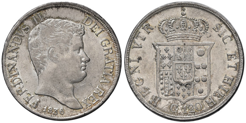 NAPOLI Ferdinando II (1830-1859) Piastra 1836 - Magliocca 542 AG (g 27,42) Conse...