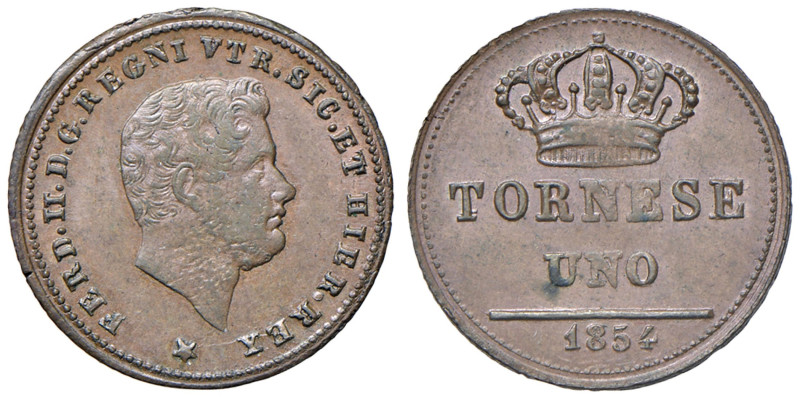 NAPOLI Ferdinando II (1830-1859) Tornese 1854 - Magliocca 781 CU (g 2,84)
BB+