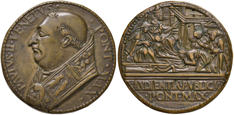 Paolo II (1464-1471) Medaglia - AE (g 36,66 - Ø 38 mm) RR Interventi al bulino
...