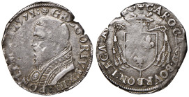 Gregorio XIII (1572-1585) Avignone - Testone 1575 - Munt. 339 AG (g 9,38) RR Tondello irregolare come consueto per questa emissione
BB