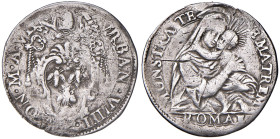 Urbano VIII (1623-1644) Giulio A. VII - cfr. Munt. 86; MIR 1718 AG (g 2,89) Schiacciature e graffi da montatura
MB+