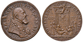 Urbano VIII (1623-1644) Medaglia A. II 1624 apertura della Porta Santa - Opus: G. Mola - AE (g 18,70 - Ø 44 mm) RR Copia fusa
BB
