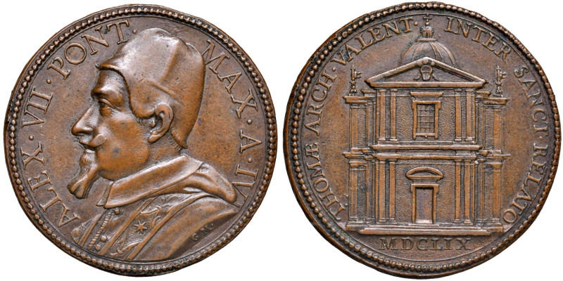 Alessandro VII (1655-1667) Medaglia A. IV 1659 - Opus: Morone - AE (g 13,00 - Ø ...