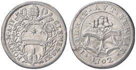 Clemente XI (1700-1721) Testone 1702 A. II - Munt. 67 AG (g 9,12) RR Colpetto al bordo
SPL