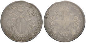 Benedetto XIV (1740-1758) Bologna - Scudo 1740 - Munt. 225 AG (g 23,57) RRR Mancanza di conio sul bordo, moneta di grande rarità
MB/B