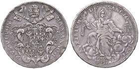 Pio VI (1774-1799) Mezzo scudo 1775 A. I - Nomisma 36 AG (g 13,01)
qBB