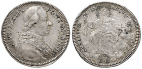 Pio VI (1774-1799) Mezzo scudo 1777 A. III - Munt. 23 AG (g 13,22)
BB