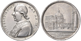 Pio VI (1775-1799) Medaglia A. IV 1778 - Opus: Hamerani - AG (g 24,42 - Ø 41 mm) RRR Fondi ripassati. Colpetti al bordo
BB