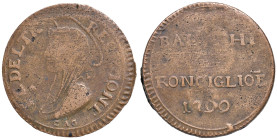Repubblica romana (1798-1799) Ronciglione - Madonnina 1799 - Bruni 3 CU (g 13,69) RRR
MB