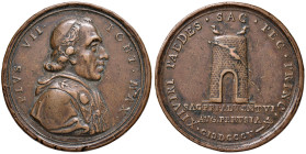 Pio VII (1800-1823) Medaglia 1805 Passaggio del Papa Pio VII a Perugia - AE (g 25,69 - Ø 38 MM)
BB