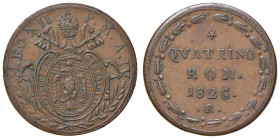 Leone XII (1823-1829) Quattrino 1826 A. IV C sotto lo stemma - Nomisma 329 CU (g 2,38) R
qSPL