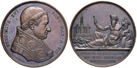 Gregorio XVI (1831-1846) Medaglia 1837 A. VII - Opus: Girometti - AE (g 40,67) Minimo colpetto al bordo
FDC