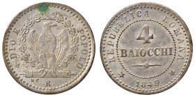 Repubblica Romana (1848-1849) 4 Baiocchi 1849 - Nomisma 580 MI (g 1,93) Ossidazione al D/
SPL+