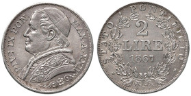 Pio IX (1846-1878) 2 Lire 1867 A. XXII - Nomisma 866 AG (g 10,00)
SPL