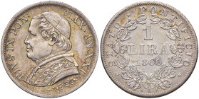 Pio IX (1846-1870) Lira 1866 A. XXI - Nomisma 874 AG (g 5,00)
BB