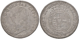 Carlo Emanuele III (1755-1773) Quarto di Scudo 1756 - Nomisma 178 AG
MB/qBB