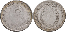 Carlo Emanuele III (1730-1773) Quarto di scudo 1758 - Nomisma 180 AG (g 8,56)
MB