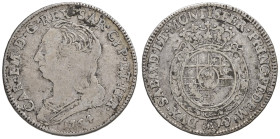 Carlo Emanuele III (1730-1773) Quarto di scudo 1764 - Nomisma 186 AG (g 8,62)
MB+/qBB