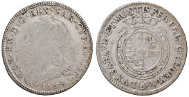 Carlo Emanuele III (1730-1773) Quarto di scudo 1764 - Nomisma 186 AG (g 8,65) Macchie
MB