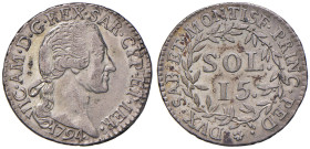 Vittorio Amedeo III (1773-1796) 15 Soldi 1794 - Nomisma 366 MI (g 4,60)
SPL