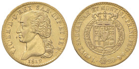 Vittorio Emanuele I (1814-1821) 20 Lire 1819 - Nomisma 511 AU R
BB/qSPL