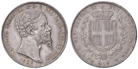 Vittorio Emanuele II (1849-1861) 5 Lire 1852 G - Nomisma 775 AG R Graffietti e minimi colpetti al bordo
BB/qSPL