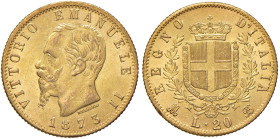 Vittorio Emanuele II (1861-1878) 20 Lire 1873 M - Nomisma 861 AU
FDC