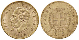 Vittorio Emanuele II (1861-1878) 5 Lire 1863 T - Nomisma 875 AU R
SPL