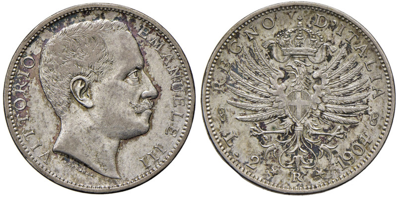 Vittorio Emanuele III (1900-1946) 2 Lire 1904 - Nomisma 1154; Pag. 728; Mont. 14...