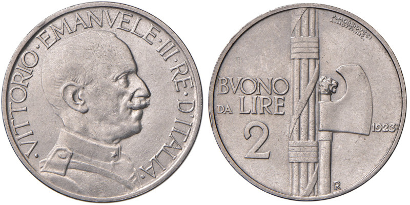 Vittorio Emanuele III (1900-1946) 2 Lire 1923 - Nomisma 1167 NI Minime screpolat...