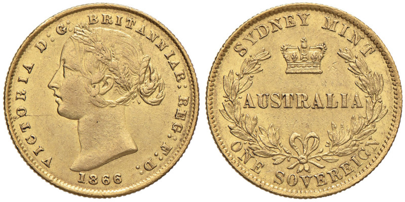 AUSTRALIA Vittoria (1837-1901) Sterlina 1866 S - Fr. 10 AU (g 7,99)
BB+/SPL