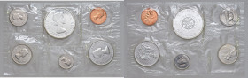 CANADA Dollaro, 50, 25, 10, 5 e 1 Cent 1964 - Lotto di sei monete in bustina originale
FS