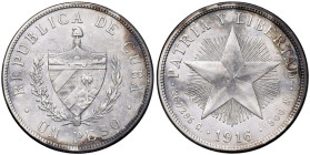 CUBA Peso 1916 - KM 15.2 AG (g 26,63) Ossidazioni nere
BB