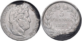 FRANCIA Luigi Filippo I (1830-1848) 5 Franchi 1842 W - KM 749.13; Gad. 678 AG (g 24,84) Ossidazioni nere
qBB