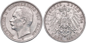 GERMANIA Baden - Frederick II (1907-1918) 3 Marchi 1914 G - KM 280 AG (g 16,67)
BB/SPL