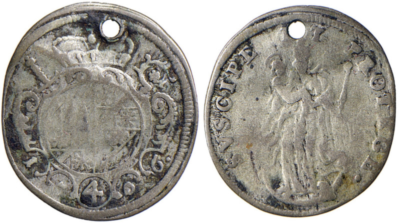 GERMANIA Würzburg - Johann Philipp (1699-1719) 4 Kreuzer 1706 - KM 244 AG (g 1,4...