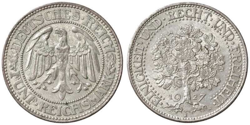 GERMANIA 5 Reichsmark 1927 A - KM 56 AG (g 24,99)
SPL