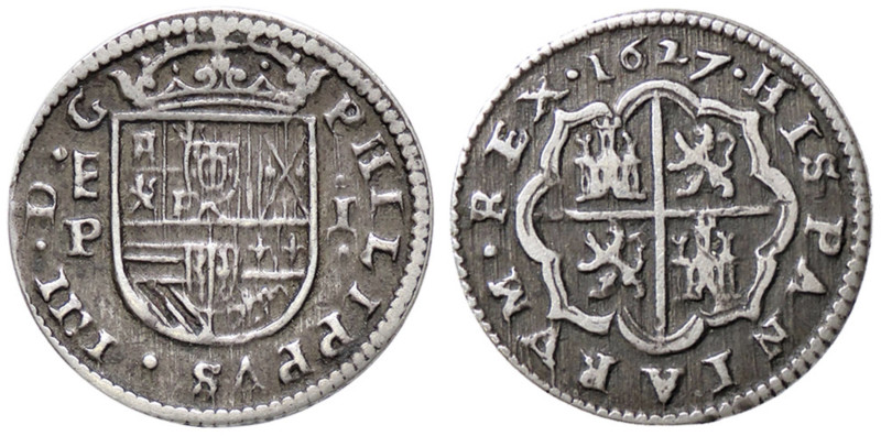 SPAGNA Felipe IV (1621-1665) Real 1627 Segovia P-I - AG (g 2,71)
BB